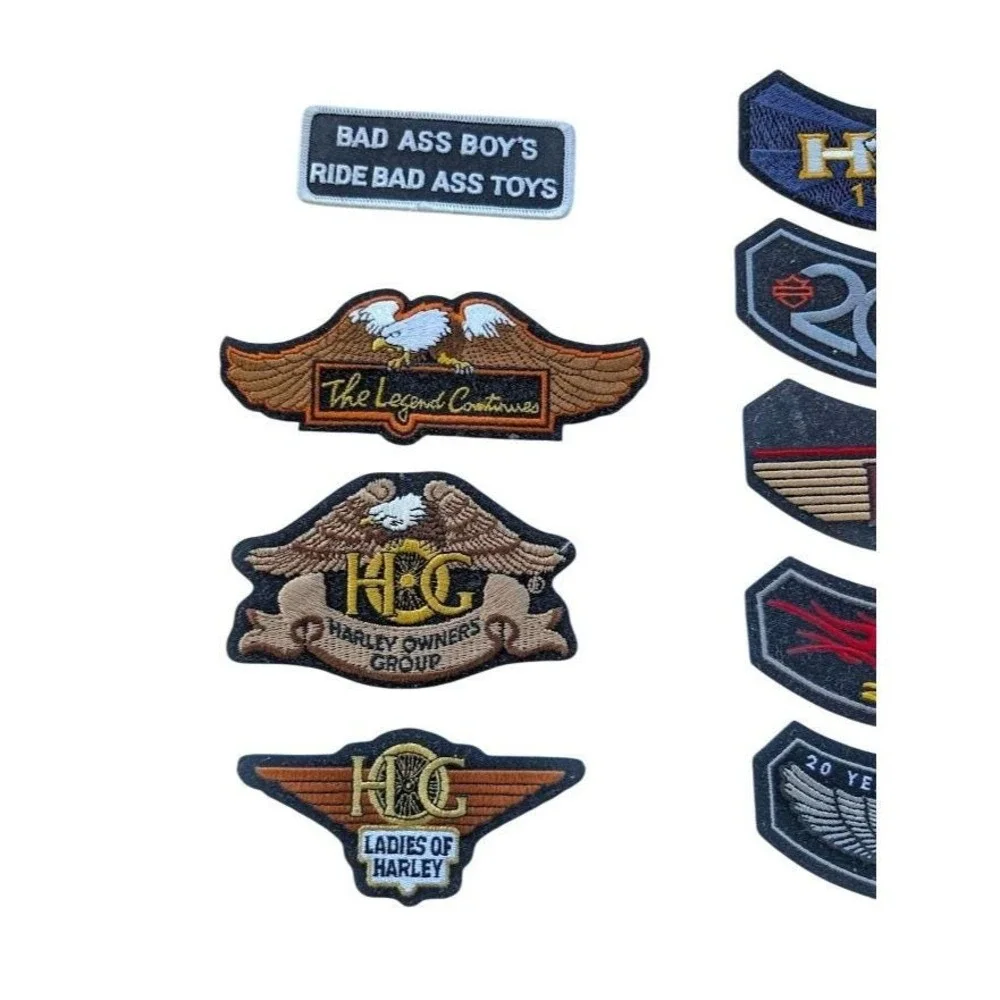9 Lot Harley Davidson Owners Group Patches 99-03 Ladies HOG‎ Eagle Bad Ass Boys